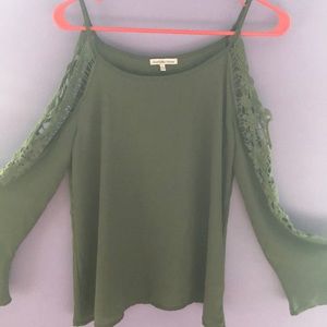 Cold shoulder long sleeve top